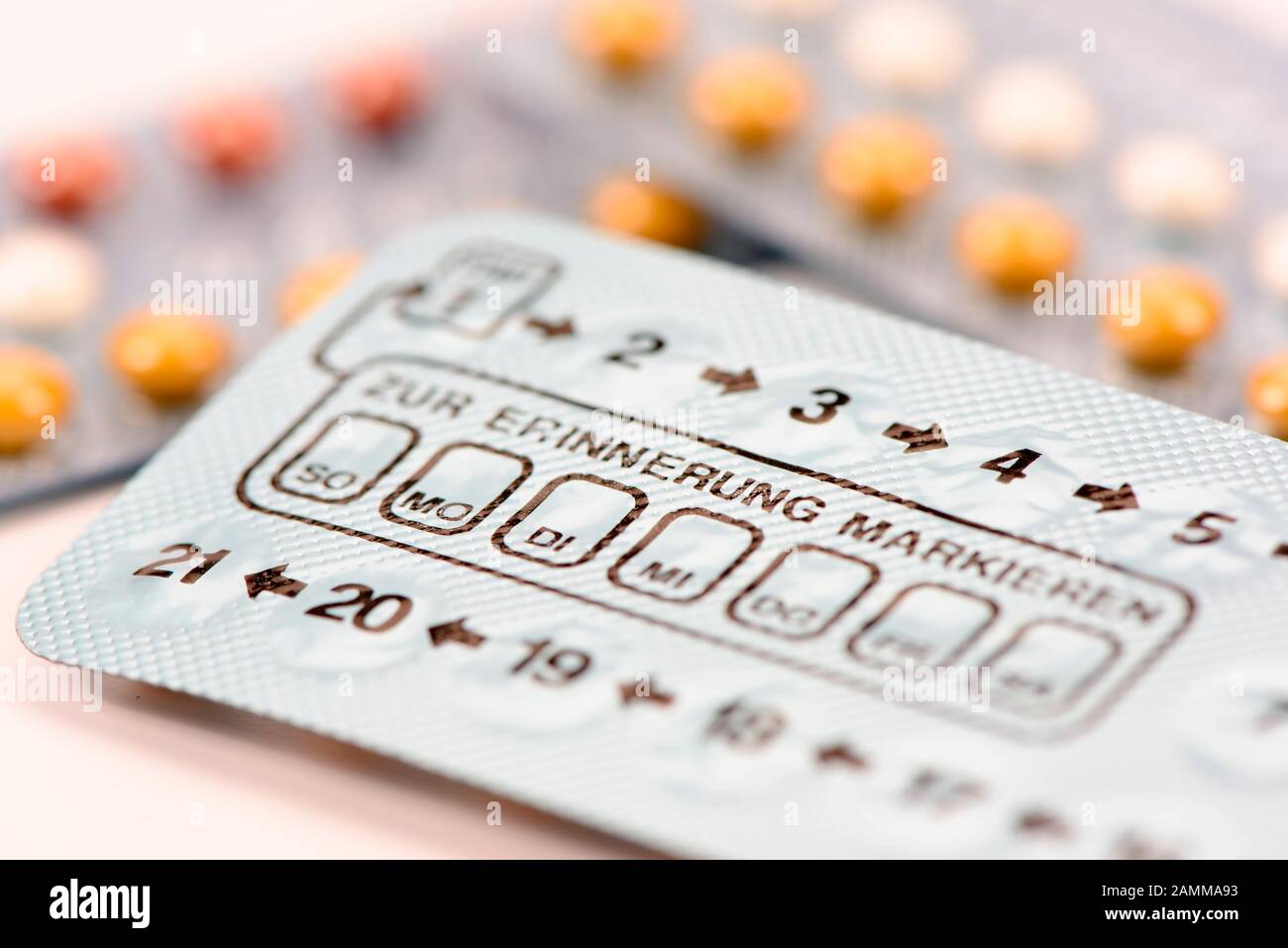 Die Antibabypille und die Geburtskontrolle [automatisierte Übersetzung] Stockfoto