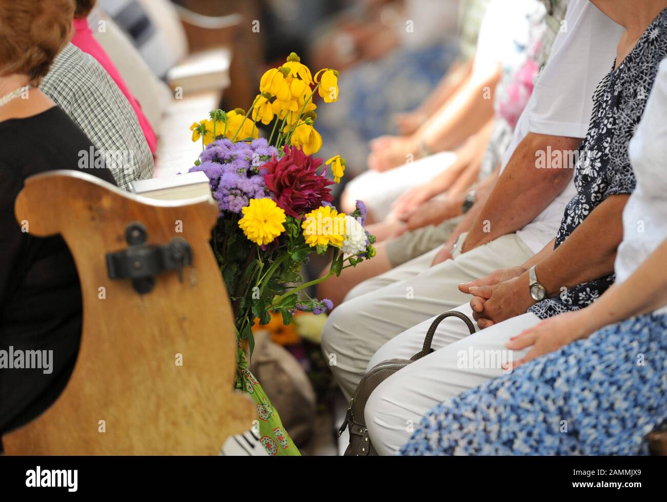 Teilnehmer am 150. Gardener-Jahrtag 2018 am Münchner Viktualienmarkt mit Parade zum Gedenken an die Gedenkfeier in Alt-Peter. [Automatisierte Übersetzung] Stockfoto