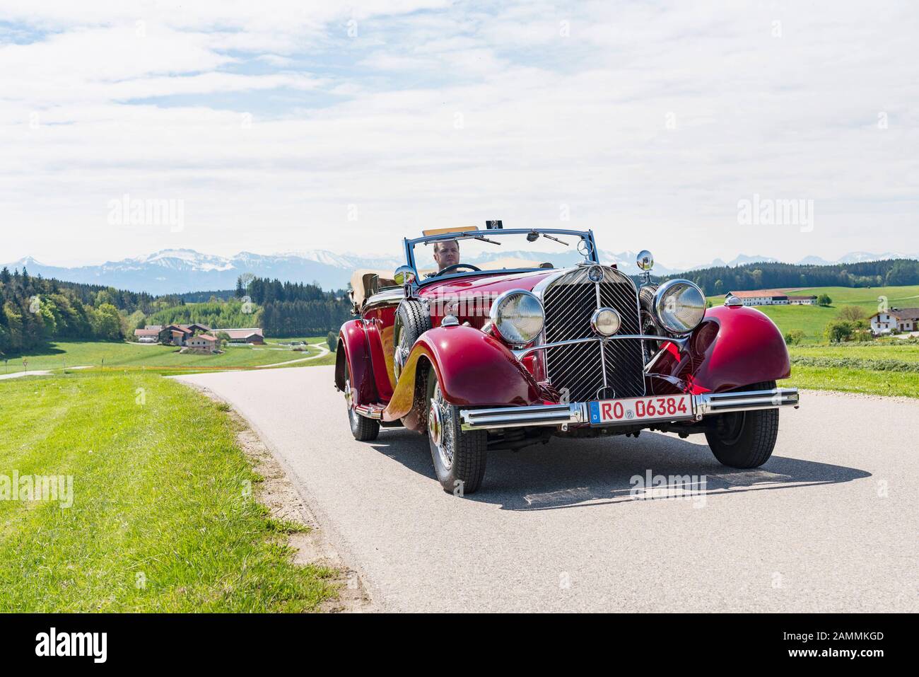 Automuseum, efa-mobile-zeiten, Amerang, Bayern, Deutschland. Mercedes Benz 500 K Cabriolet B, Baujahr 1935/36, [automatisierte Übersetzung] Stockfoto