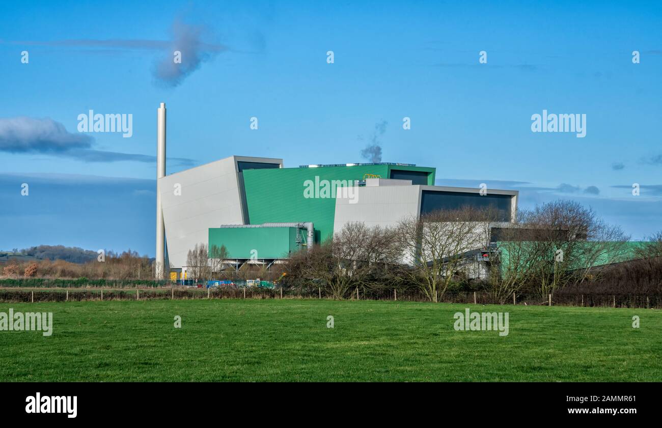Abfallverbrennungsanlage Javelin Park in der Nähe von Gloucester, England, Großbritannien Stockfoto