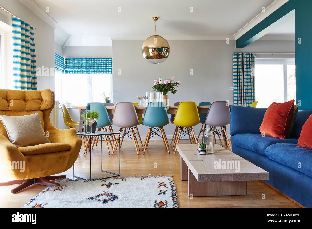 Wohn-Essbereich Stockfoto