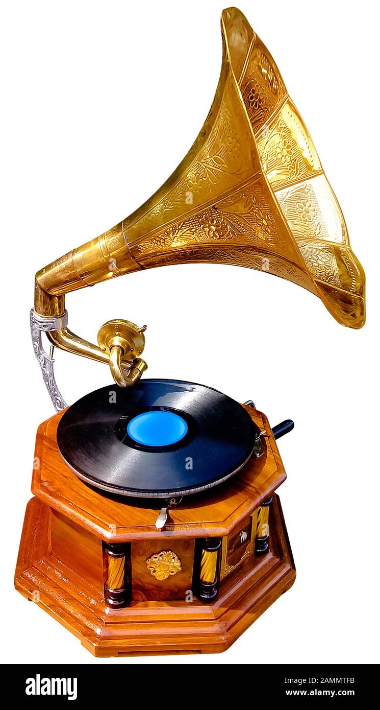antikes Grammophon Stockfoto
