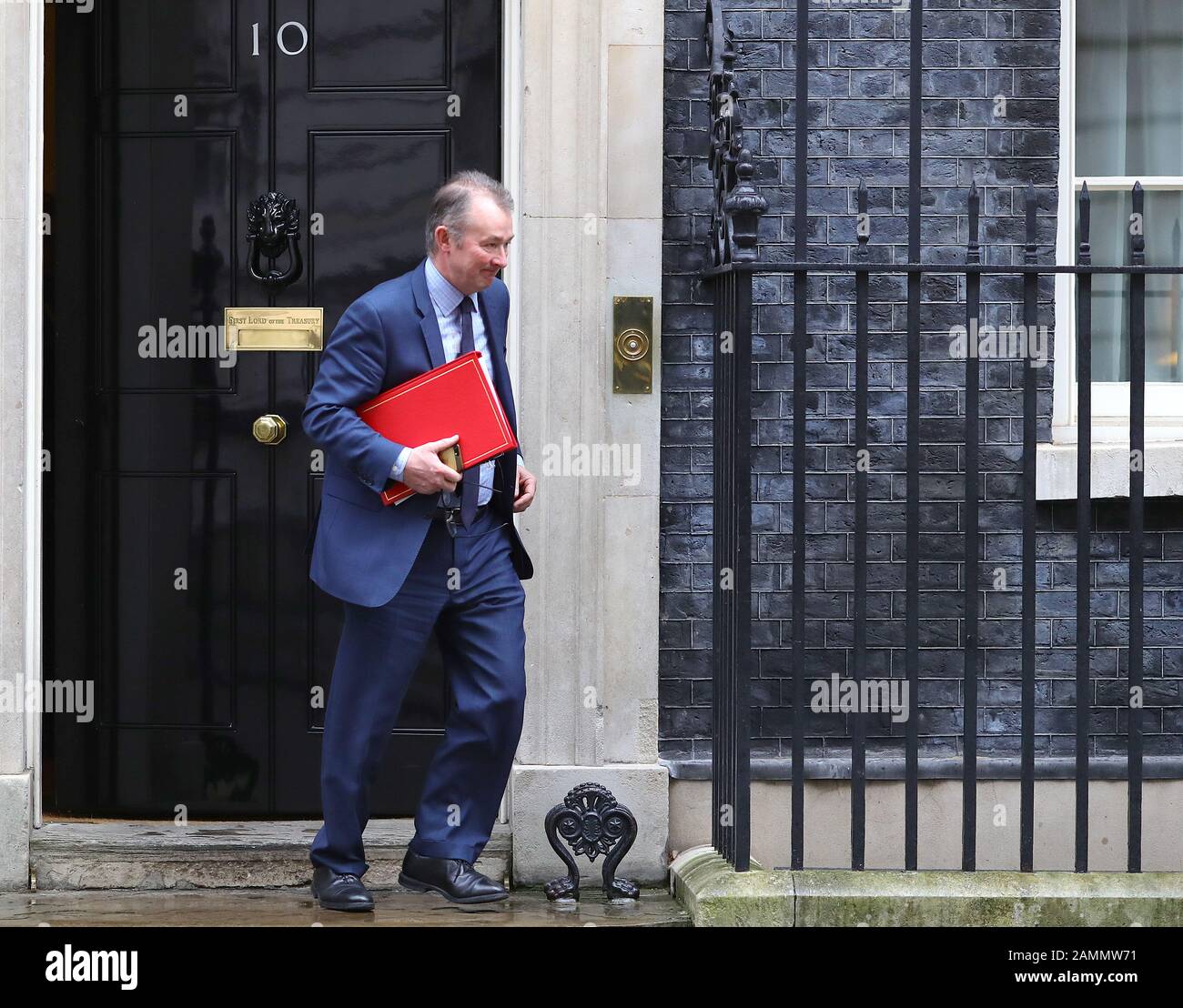 Der walisische Staatssekretär Simon hart verlässt das Amt nach einer Kabinettssitzung in Downing Street, London. Stockfoto