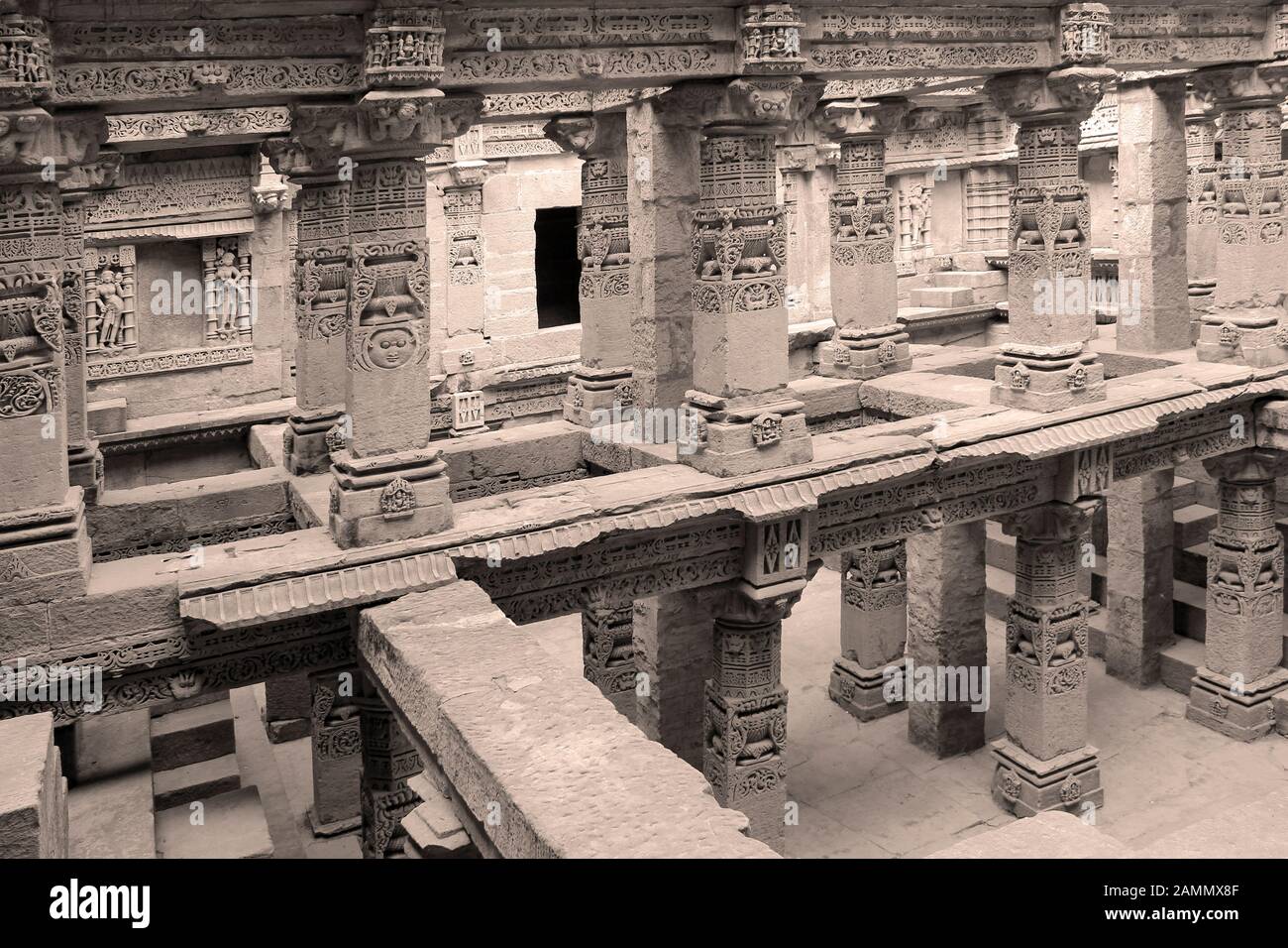 Rani Ki Vav Stepwell, Patan, Gujarat, Indien Stockfoto Rani Ki Vav Stepwell, Patan, Gujarat, Indien Stockfoto