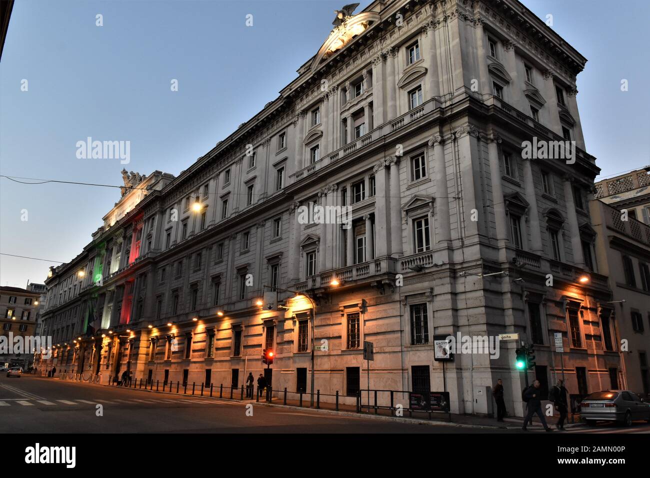 Der Hauptsitz der Cassa Depositi e Prestiti. Cassa Depositi e Prestiti SPA GESTEUERT DURCH DAS MINISTERIUM DER FINANZEN Stockfoto