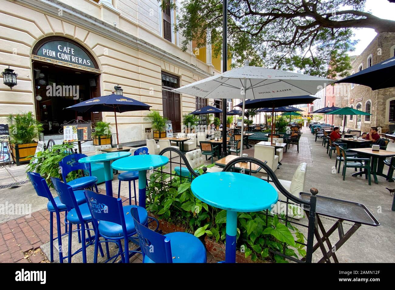 Café Peon Contreras. Merida, Mexiko. Stockfoto