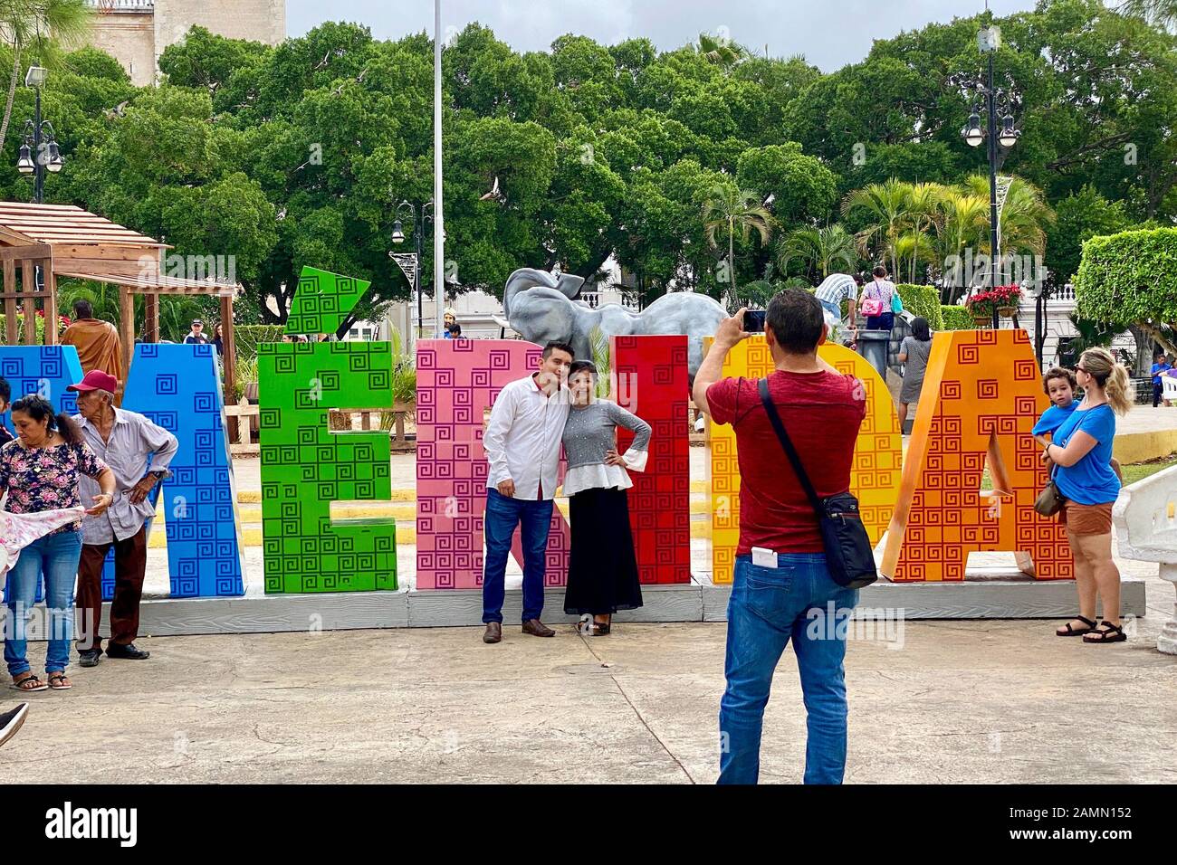 Plaza de la Independencia. Merida, Mexiko. Stockfoto