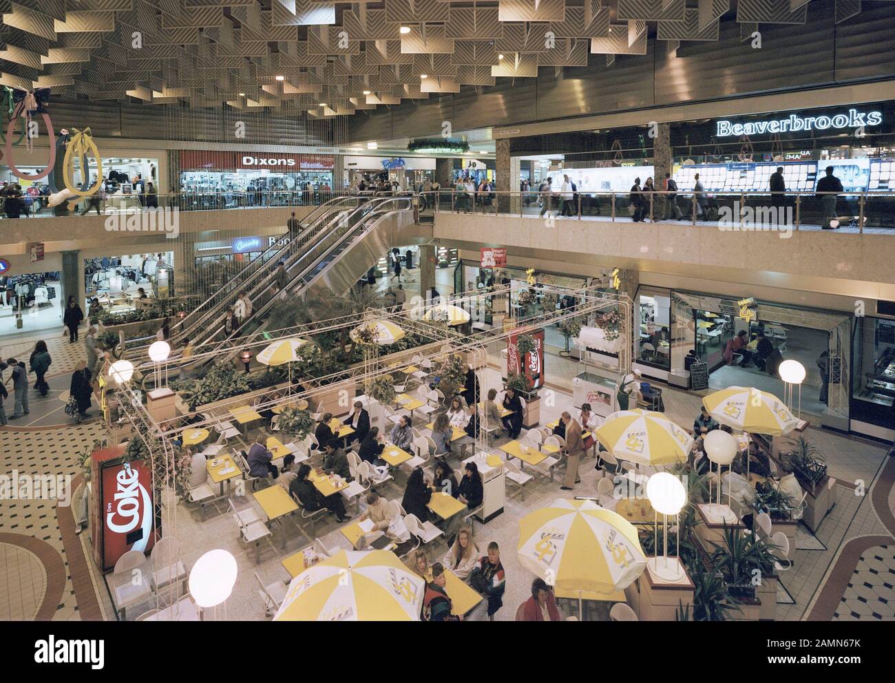 P & O Arndale Shopping Center in Manchester, im Jahr 1990, Nordwestengland, Großbritannien, vor Bombenschäden der IRA Stockfoto