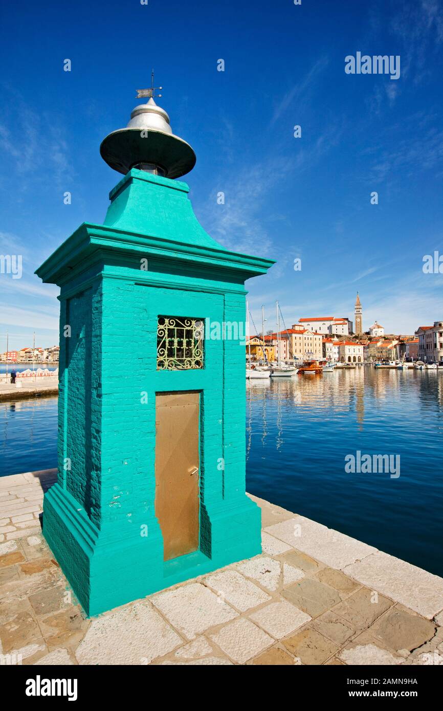 Piran Hafen, Piran, Primorska, Adria, Slowenien Stockfoto