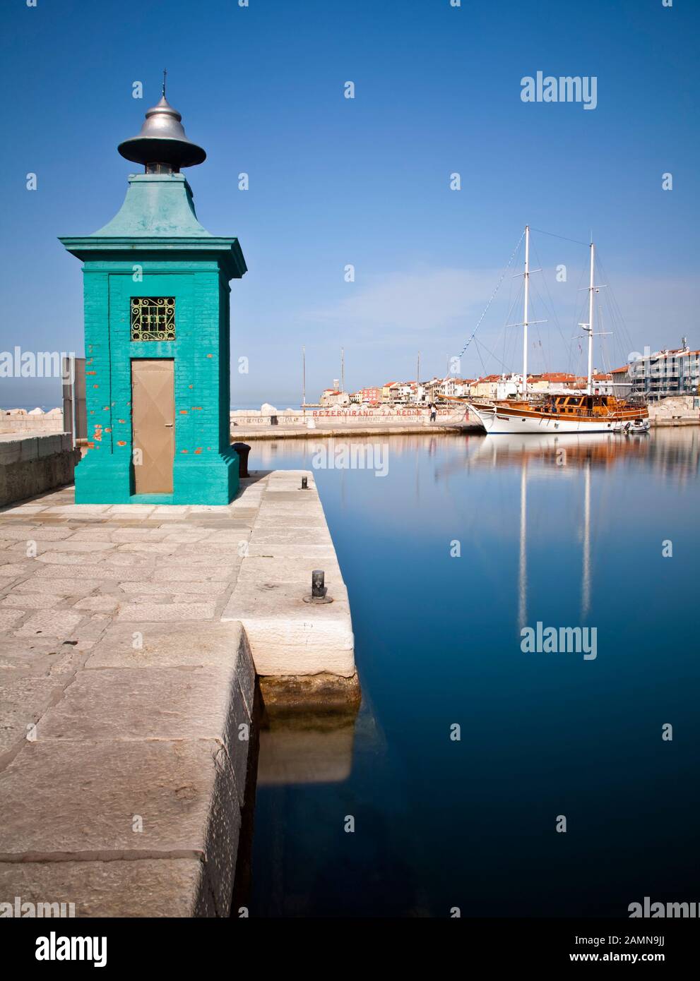 Piran Hafen, Piran, Primorska, Adria, Slowenien Stockfoto