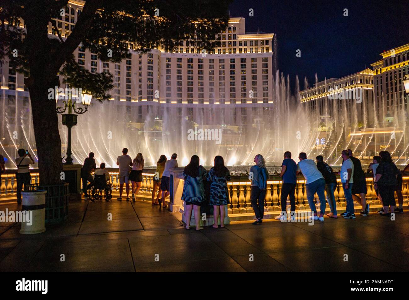 Das Bellagio ist ein Resort, Luxushotel und Casino am Las Vegas Strip im Paradise, Nevada. Stockfoto