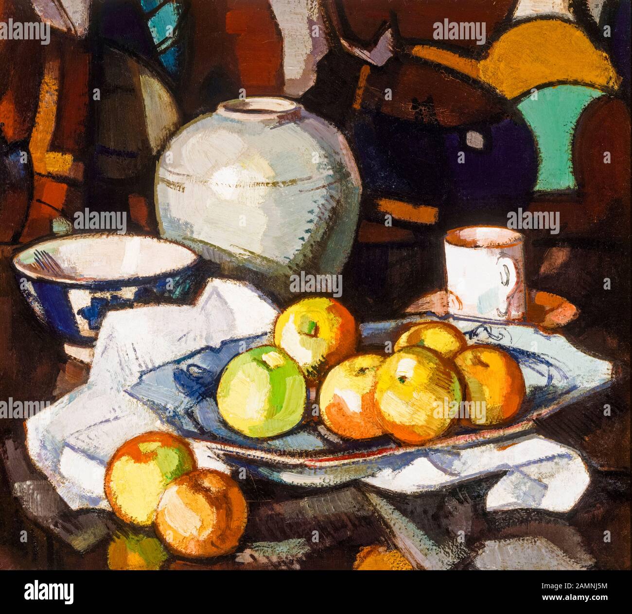 Samuel Peploe, Gemälde, Stillleben: Äpfel und Krug, 1912-1916 Stockfoto
