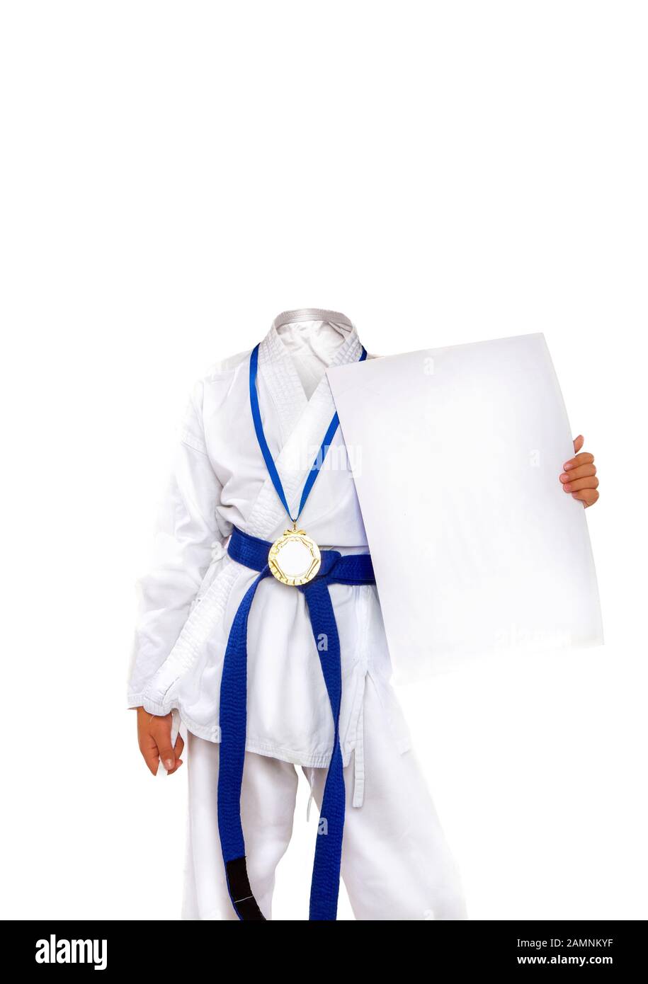 Karate Medaille leer Stockfoto