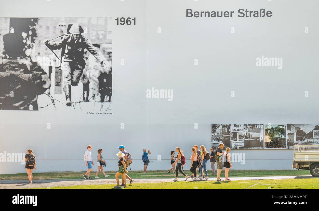 Gedenkstätte Berliner Mauer, Berliner Mauer Gedenkstaette Stockfoto