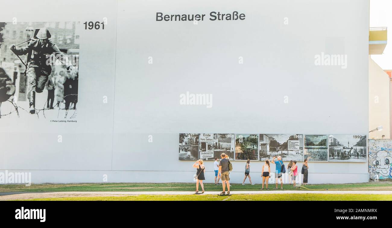 Gedenkstätte Berliner Mauer, Berliner Mauer Gedenkstaette Stockfoto