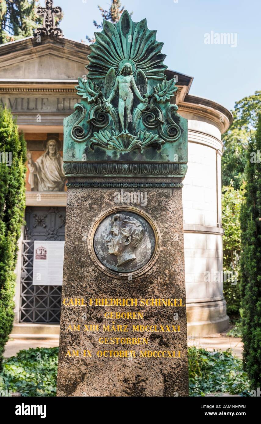 Grab Carl Friedrich Schinkel, Dorotheenstaedtischen Friedhof Stockfoto