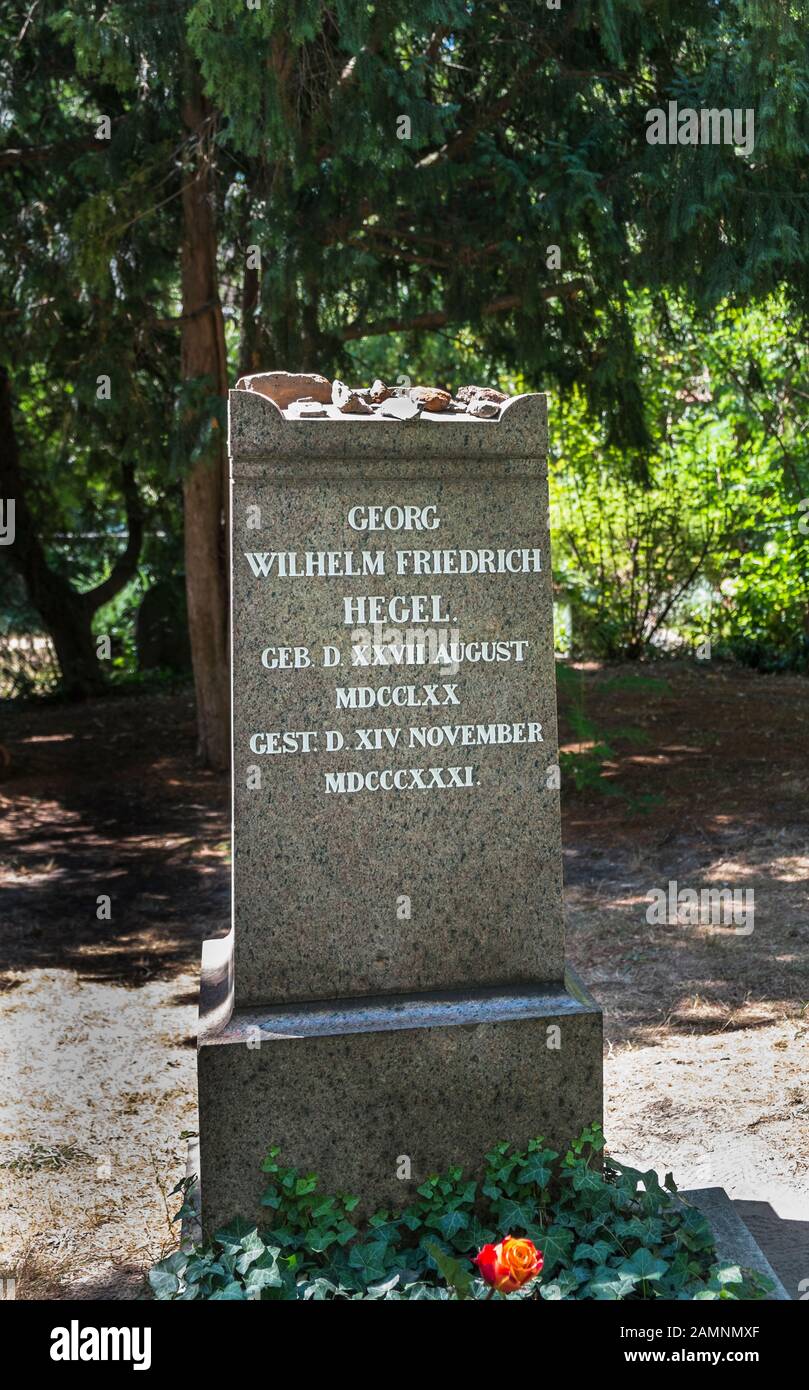 Grab von Georg Wilhelm Friedrich Hegel, Dorotheenstaedtischen Friedhof Stockfoto