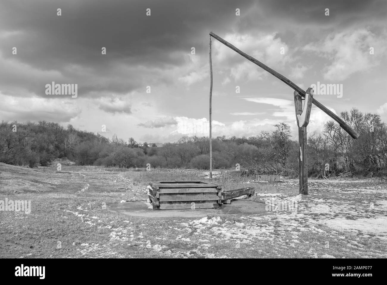 Slowakei - Die ländliche Landschaft auf der Silicka-Planina-Hochebene. Stockfoto
