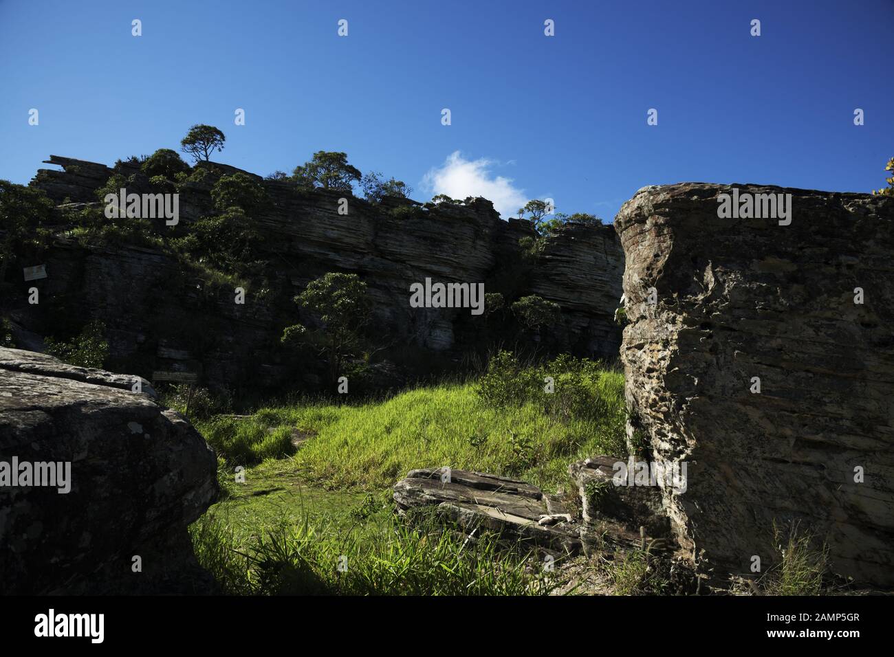 Windportal, Stones Hills in Sao Thome das Letras, Minas Gerais, Brasilien Stockfoto