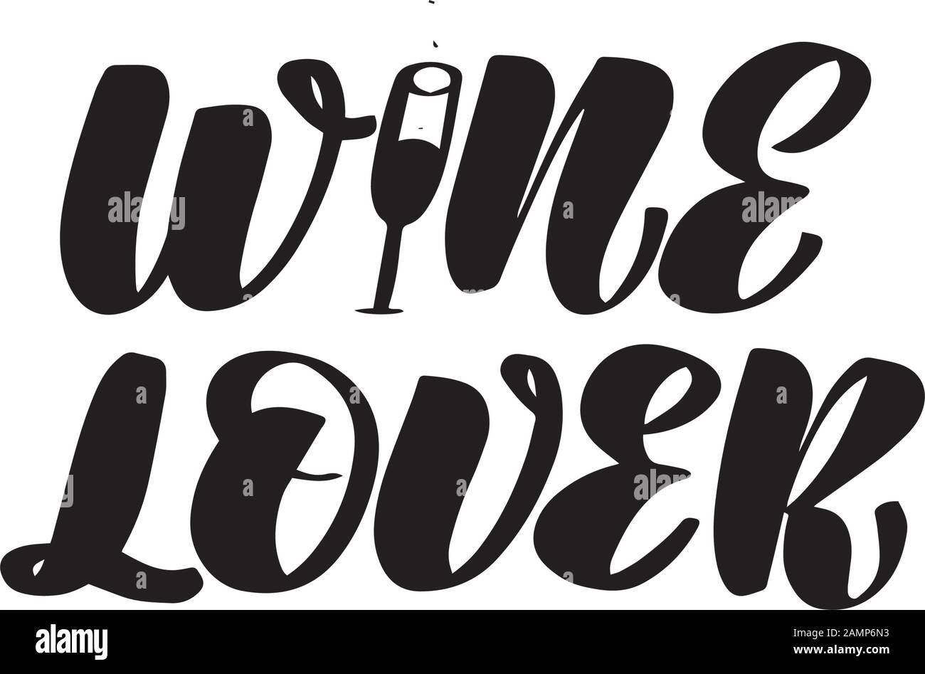 Vektor Kalligraphie Lager Abbildung auf weißem Hintergrund. Stock Vektor