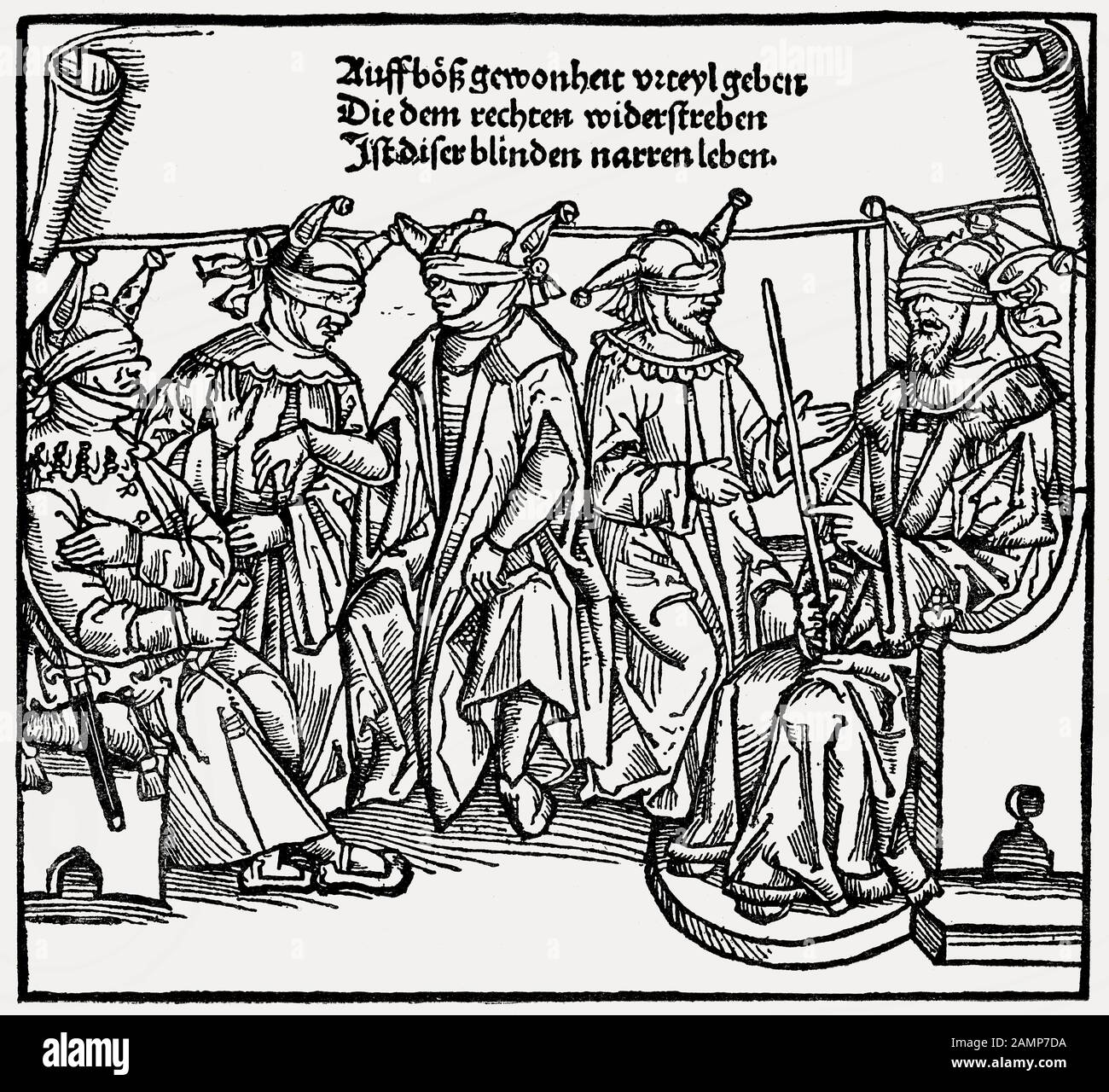 Die ungerechten Richter, Constitutio Criminalis Bambergensis, 1510 Stockfoto