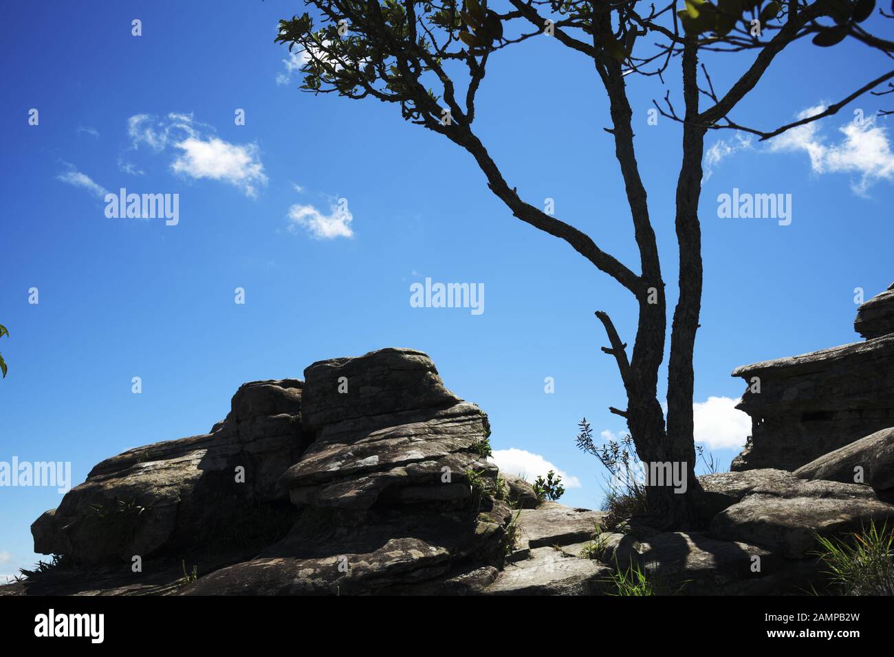 Windportal, Stones Hills in Sao Thome das Letras, Minas Gerais, Brasilien Stockfoto