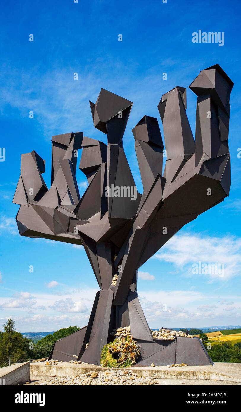 Jüdische Gedenkstätte im Gedenkpark, KZ-Gedenkstätte, Konzentrationslager Mauthausen, Mauthausen, Oberösterreich, Österreich Stockfoto