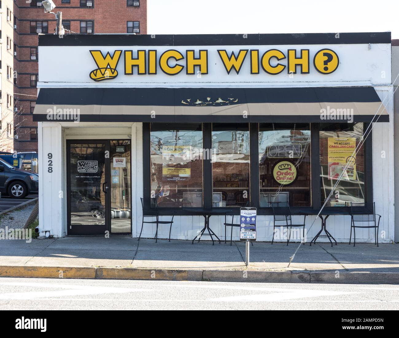 Columbia, SC, USA-8. JANUAR 2010: USA-1/3/19: Das Ist eine amerikanische Fast-Food-Restaurantkette mit derzeit 400 Standorten in 36 Bundesstaaten und D.C Stockfoto