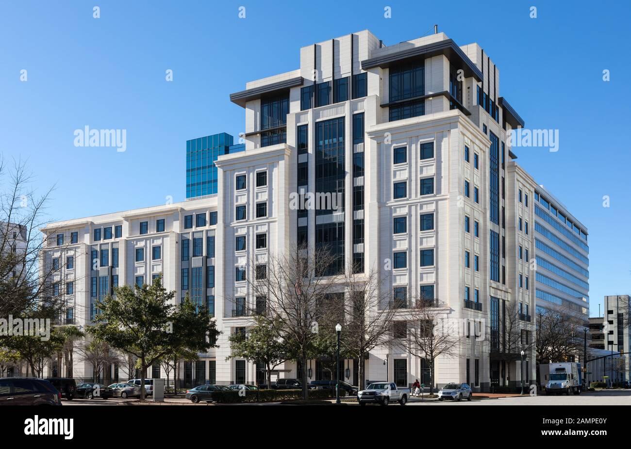 Columbia, SC, USA-8 JANUAR 2010: Die Main First Citizens Bank in Columbia. Der Heimatstützpunkt der Holding befindet sich in Raleigh, NC. Stockfoto