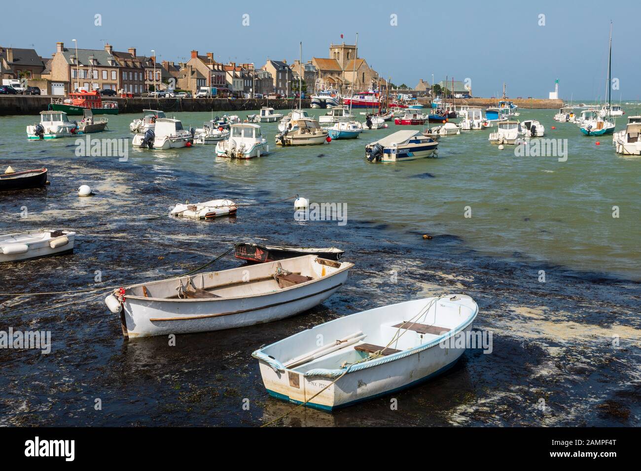 Der Hafen von Barfleur, Normandie, Frankreich Stockfoto