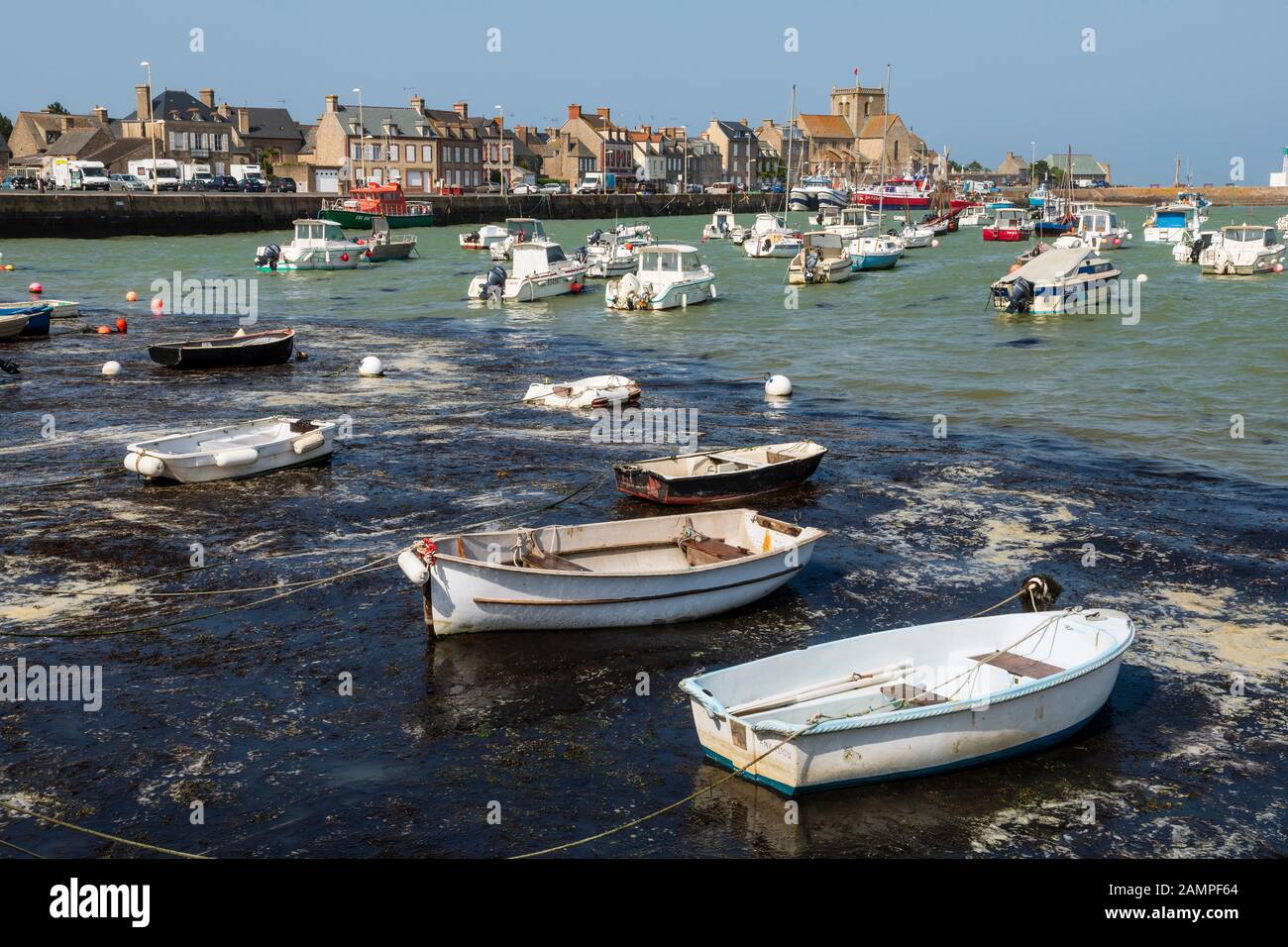 Der Hafen von Barfleur, Normandie, Frankreich Stockfoto