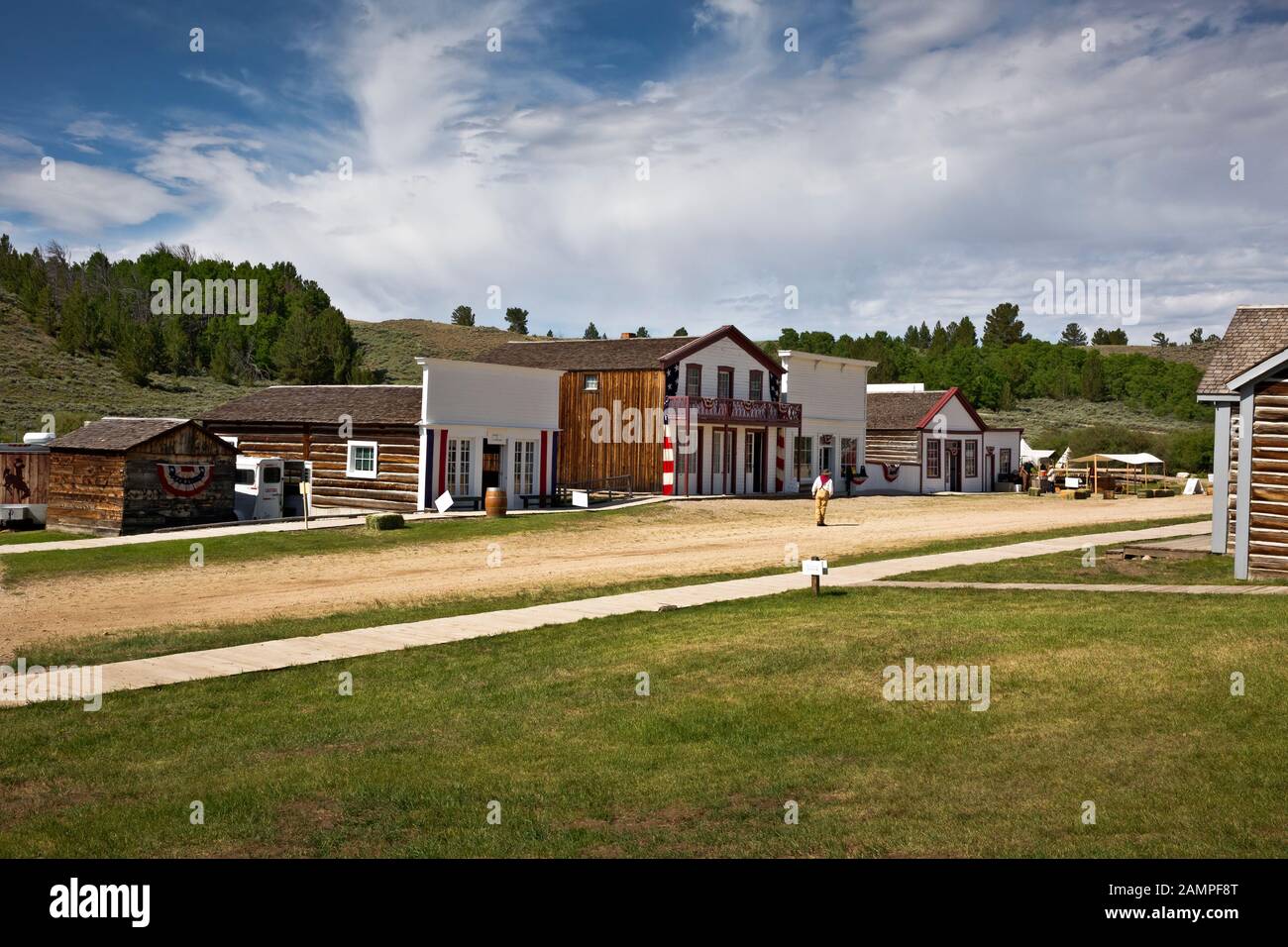 WY03948-00...WYOMING - Einrichtung für Gold Rush Days an der South Pass City State Historic Site. Stockfoto