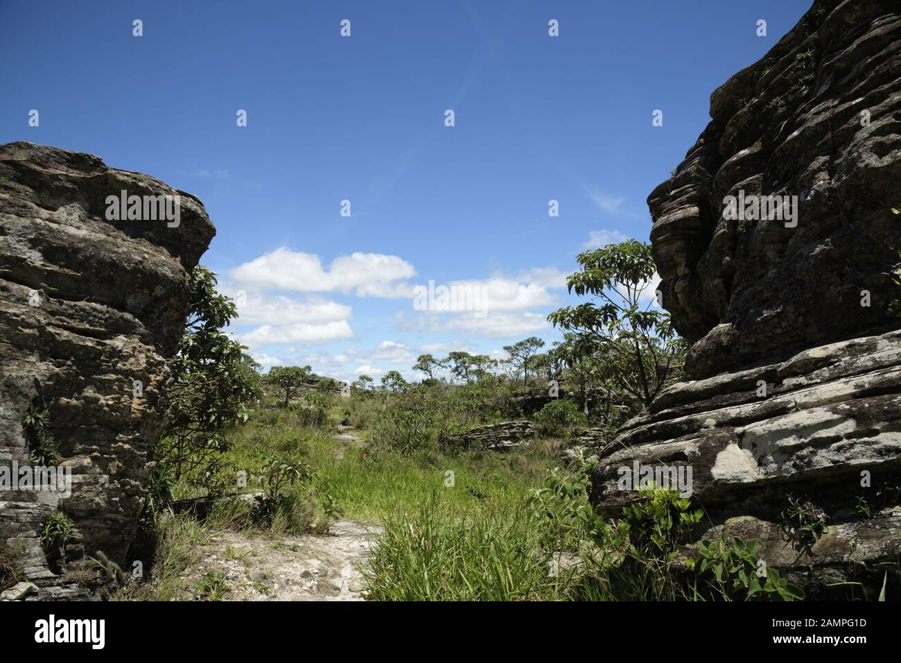 Windportal, Stones Hills in Sao Thome das Letras, Minas Gerais, Brasilien Stockfoto