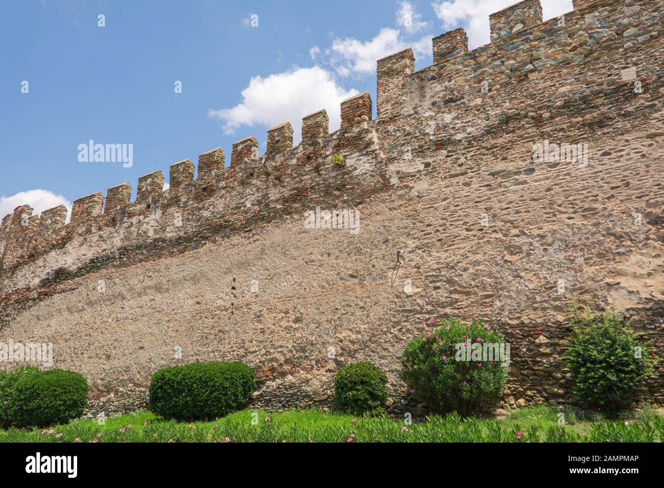 Byzantinischen Mauern von Thessaloniki, Griechenland Stockfoto