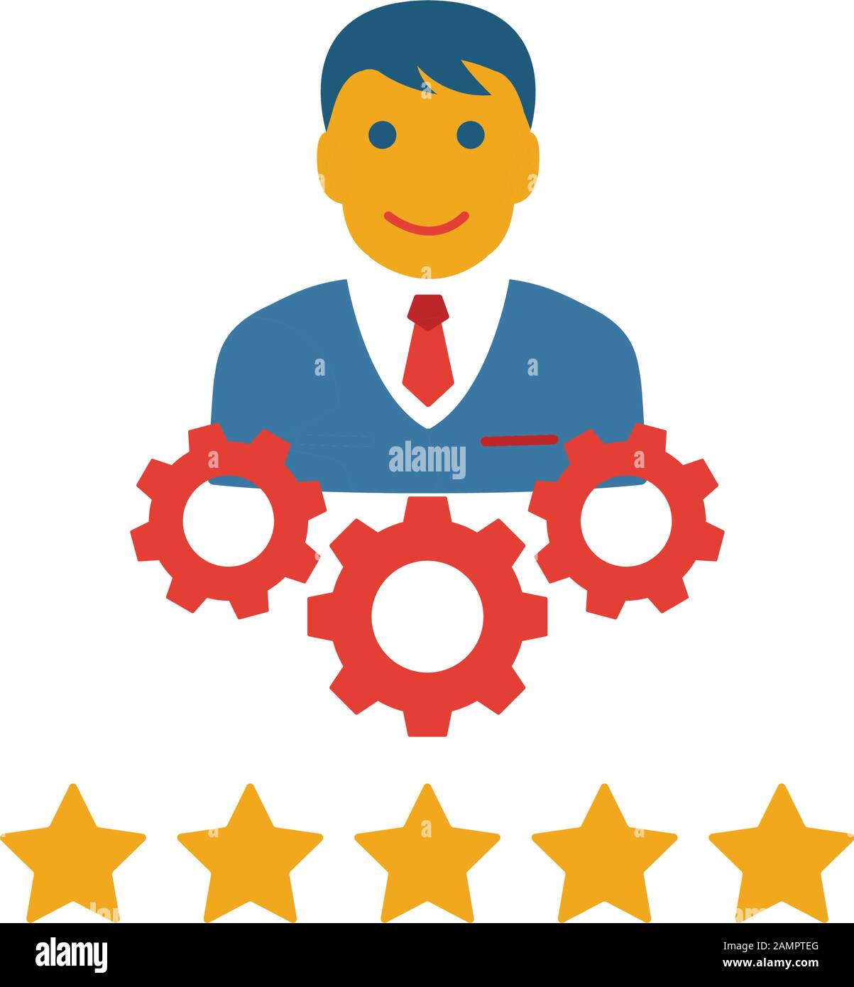 Symbol "Customer Experience Management". Einfaches flaches Element aus der crm-Sammlung. Symbol für kreatives Customer Experience Management für Vorlagen, Software und Stock Vektor