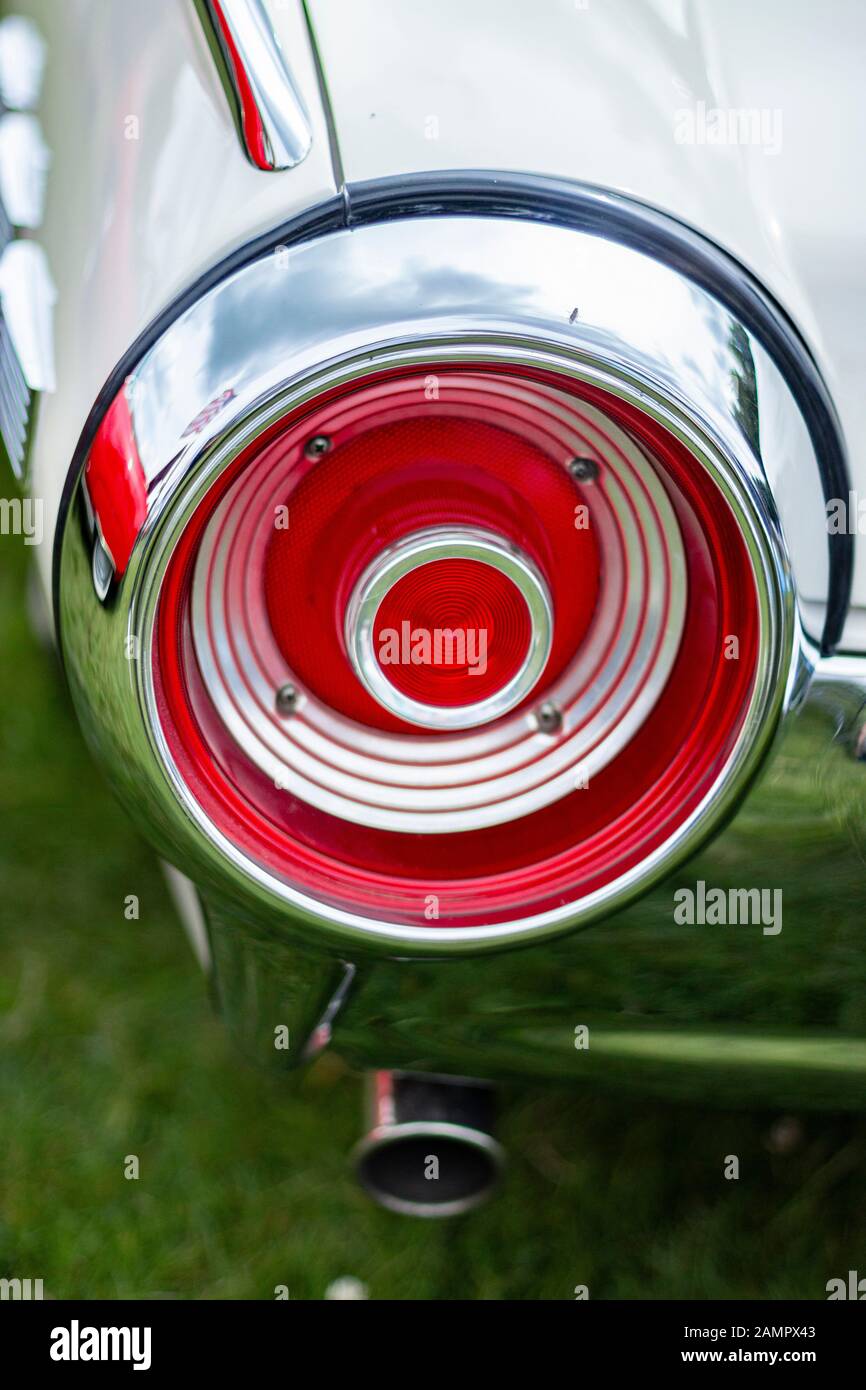 Detail der hinteren Rundschreiben Licht der klassischen Jahrgang 1962 Ford Thunderbird im Stars & Stripes show in Tatton Park GROSSBRITANNIEN Stockfoto