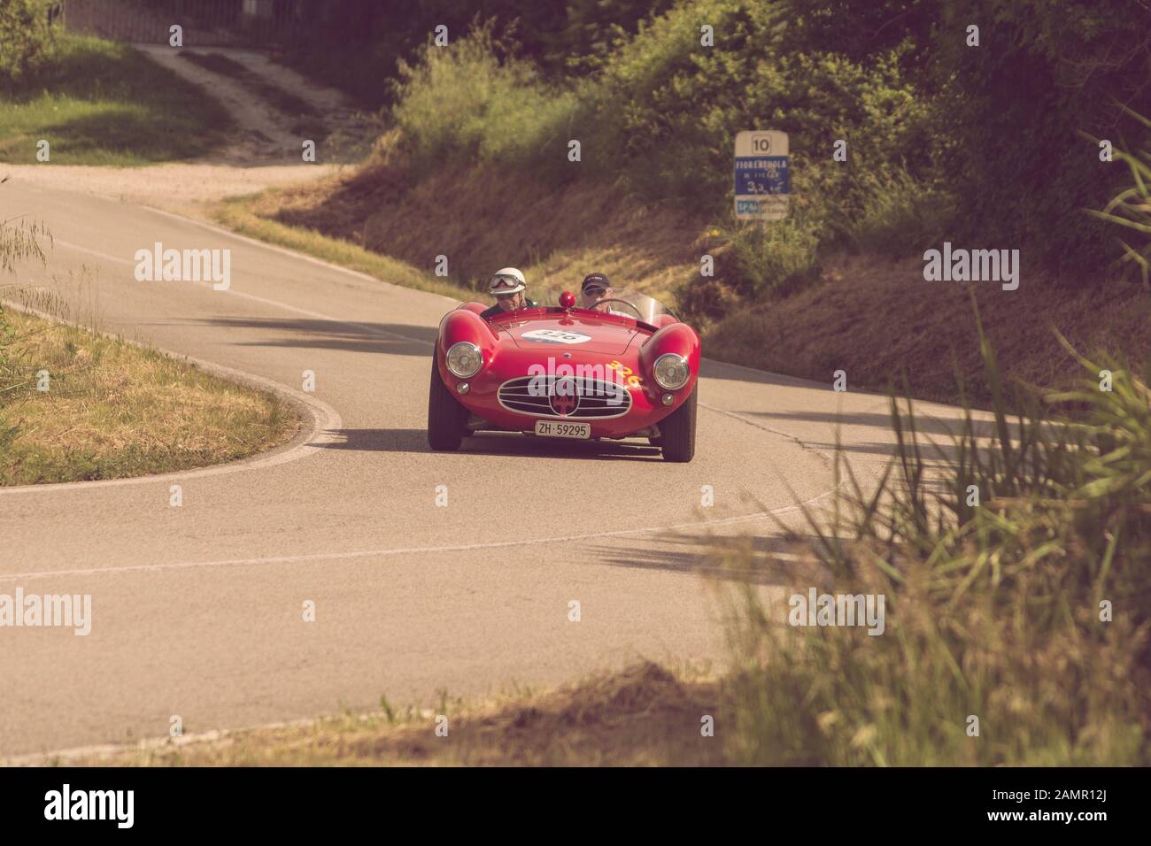 MASERATI A6GCS/53 FANTUZZI 1954 alten Rennwagen Rallye Mille Miglia 2018 die berühmten italienischen Histor Stockfoto