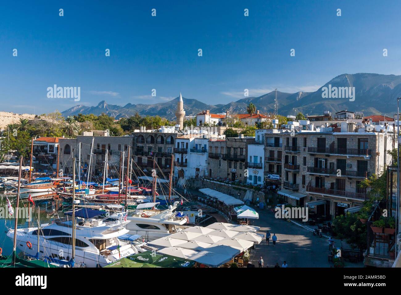 Kyrenia (Girne) Hafen, Nordzypern Stockfoto