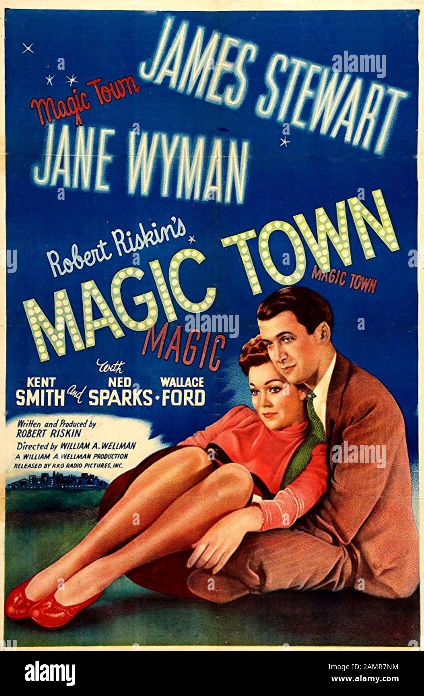Magic TOWN 1947 RKO Radio Pictures Film mit James Stewart und Jane Wyman Stockfoto