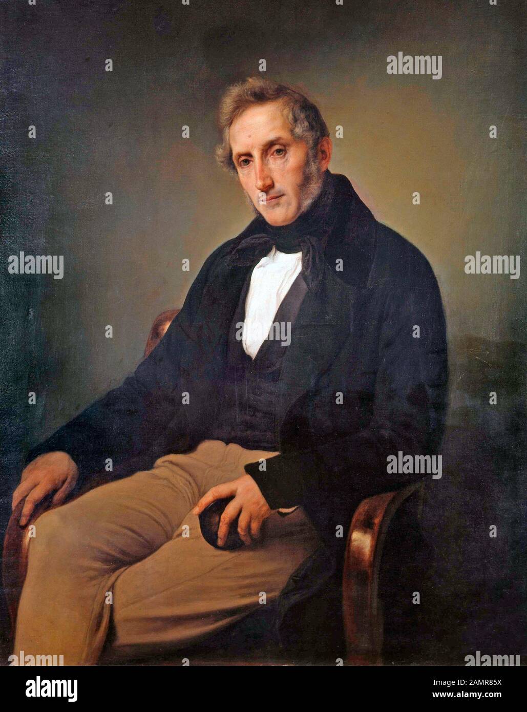 Alessandro MANZONI (1785-1873) italienischer Dichter und Romanautor. Porträt von Francesco Hayez, 1841 Stockfoto