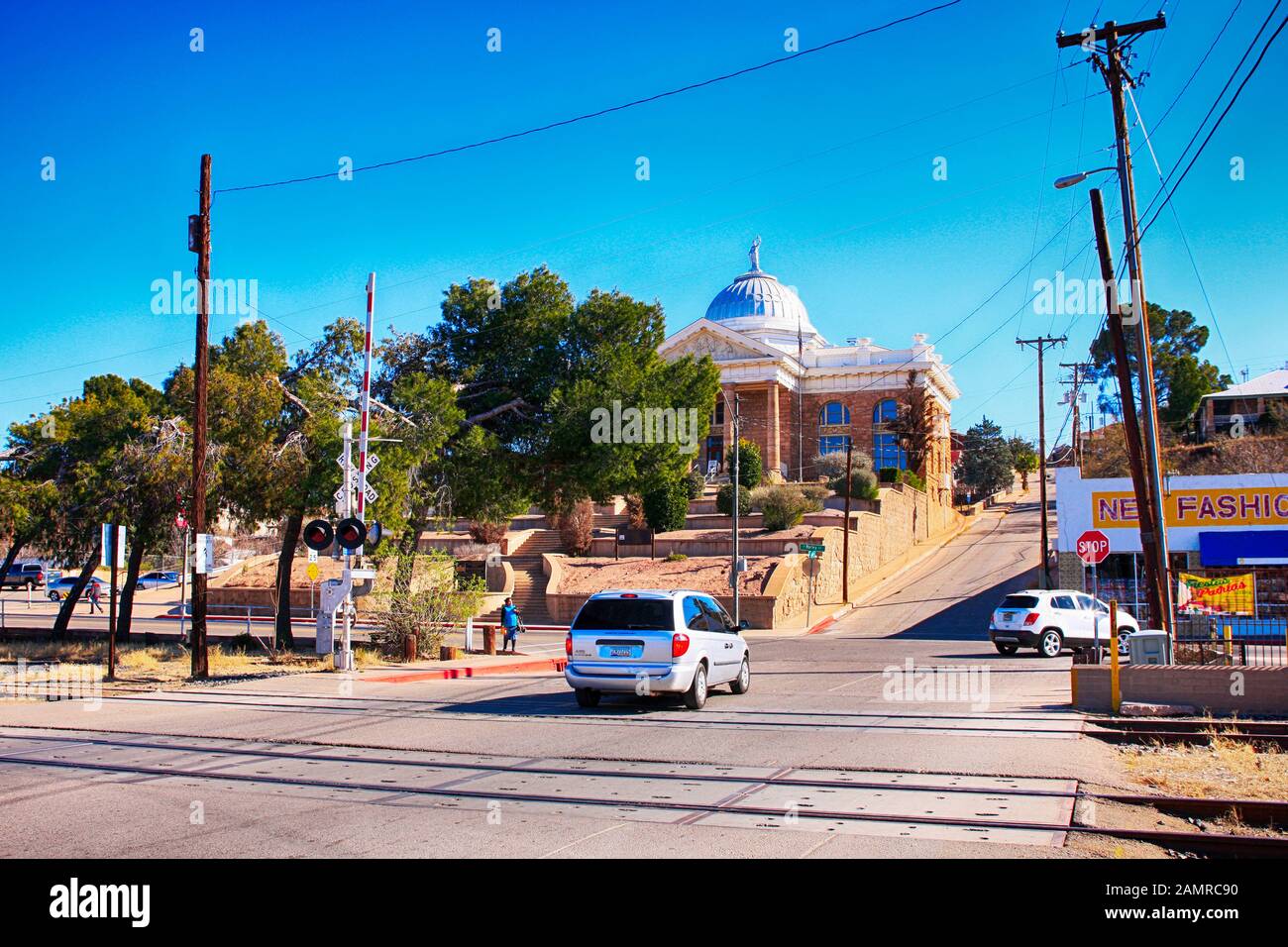 Santa Cruz County Historisches Gerichtsgebäude von 1904/05 in der US-mexikanischen Grenzstadt Nogales, AZ Stockfoto