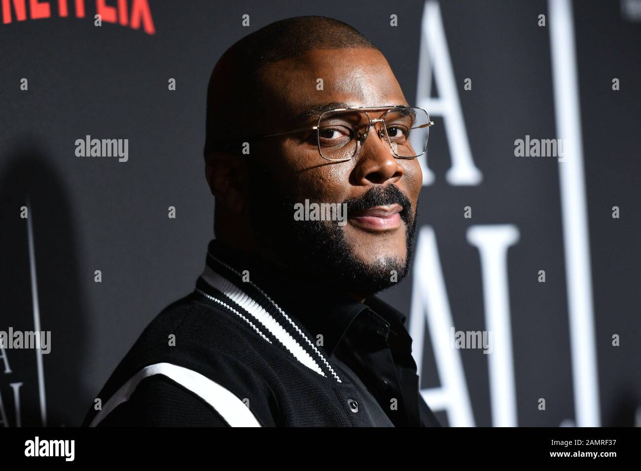 Tyler Perry besucht Tyler Perrys Premiere "A Fall From Grace" New York am 13. Januar 2020 in Metrograph in New York City. Stockfoto