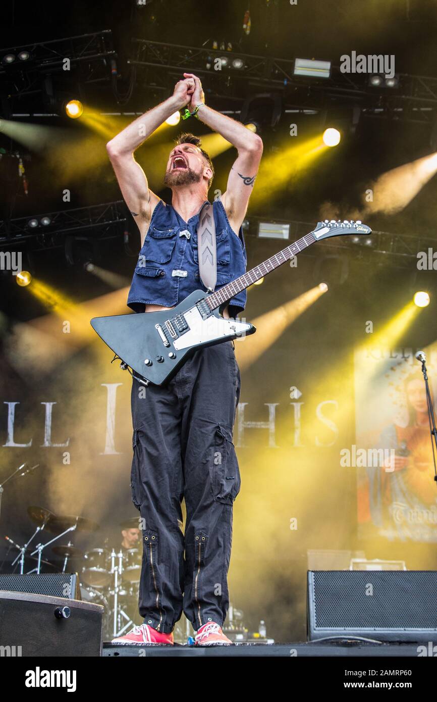 Kill II Dies live auf dem Bloodstock Open Air Festival 2016 Stockfoto