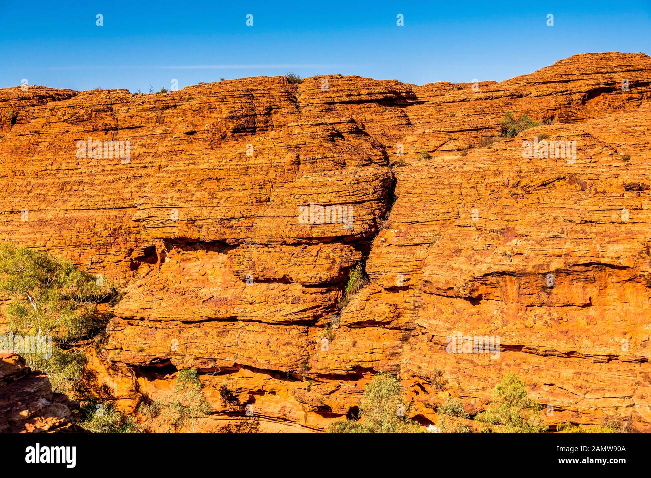 Landschaft entlang des Kings Canyon Rim Walk im Northern Territory in Zentral-Australien Stockfoto