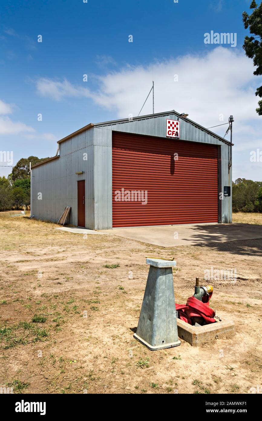 Lexton Australia/Lexton Country Fire Authority (CFA) Fire Station in Lexton Victoria Australia. Stockfoto