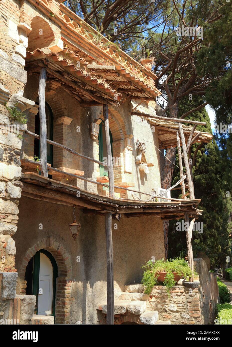 Taormina Parco Trevelyan. Villa Comunale und öffentlicher Garten (Giardino pubblico) von Florenz Trevelyan, Sizilien Stockfoto