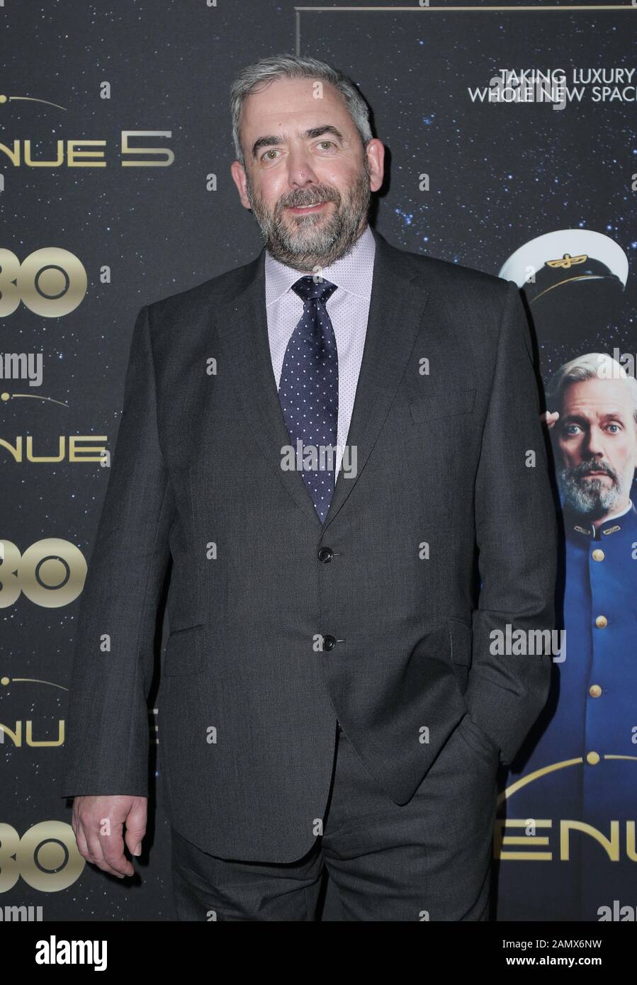 Los Angeles, USA. Januar 2020. Simon Blackwell in der HBO Series AVENUE 5 Los Angeles Premiere am 14. Januar 2020 im Avalon in Hollywood, CA, USA (Foto von JC Olivera/Sipa USA) Credit: SIPA USA/Alamy Live News Stockfoto