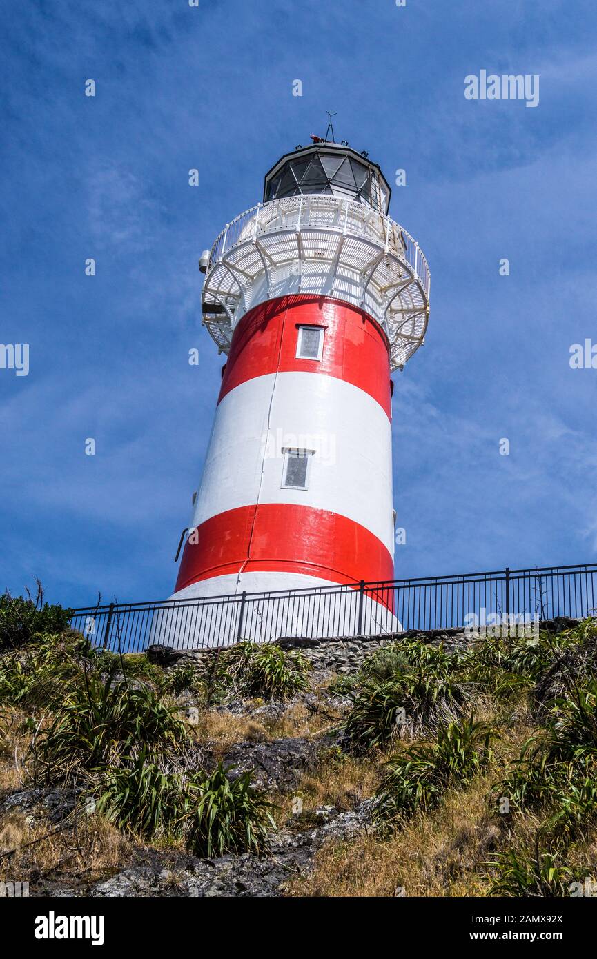 Cape Palliser Lighthouse, 1897, Wairarapa, North Island, Neuseeland Stockfoto