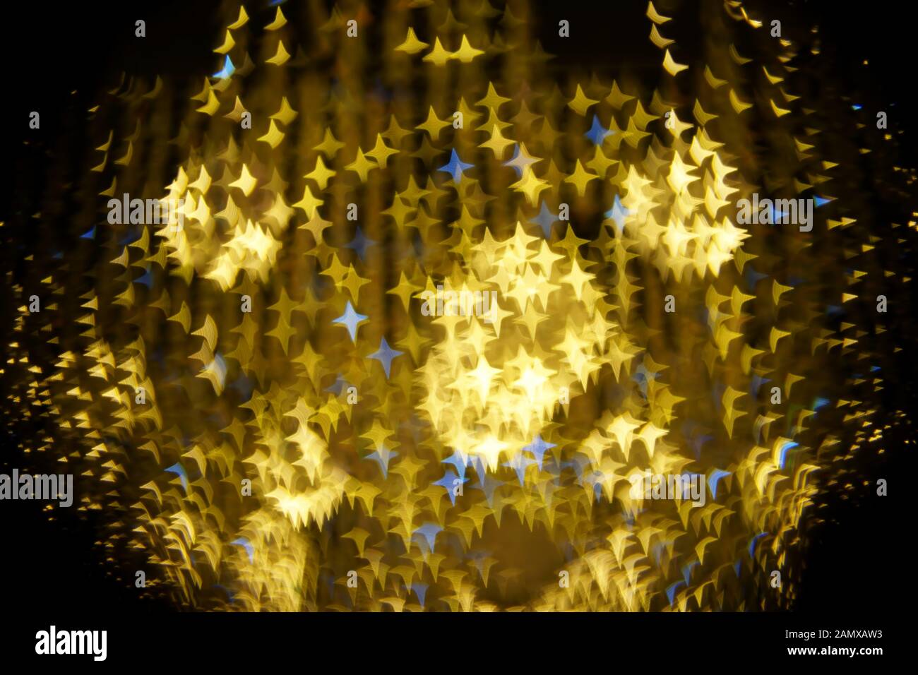 Star bokeh leuchtet. Abstrakte Weihnachten Hintergrund Stockfoto