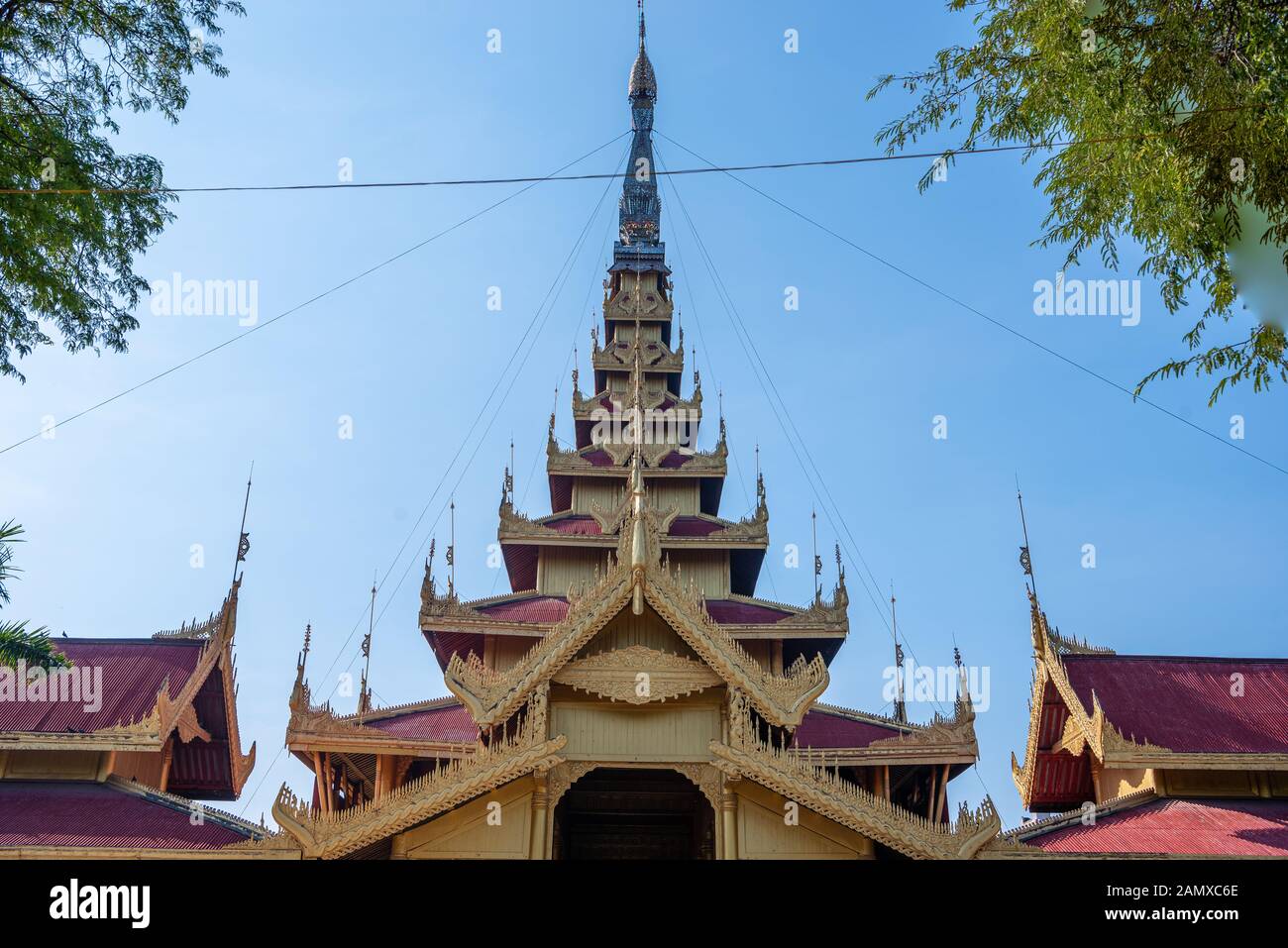 Mandalay Königspalast, Mandalay, Myanmar Stockfoto